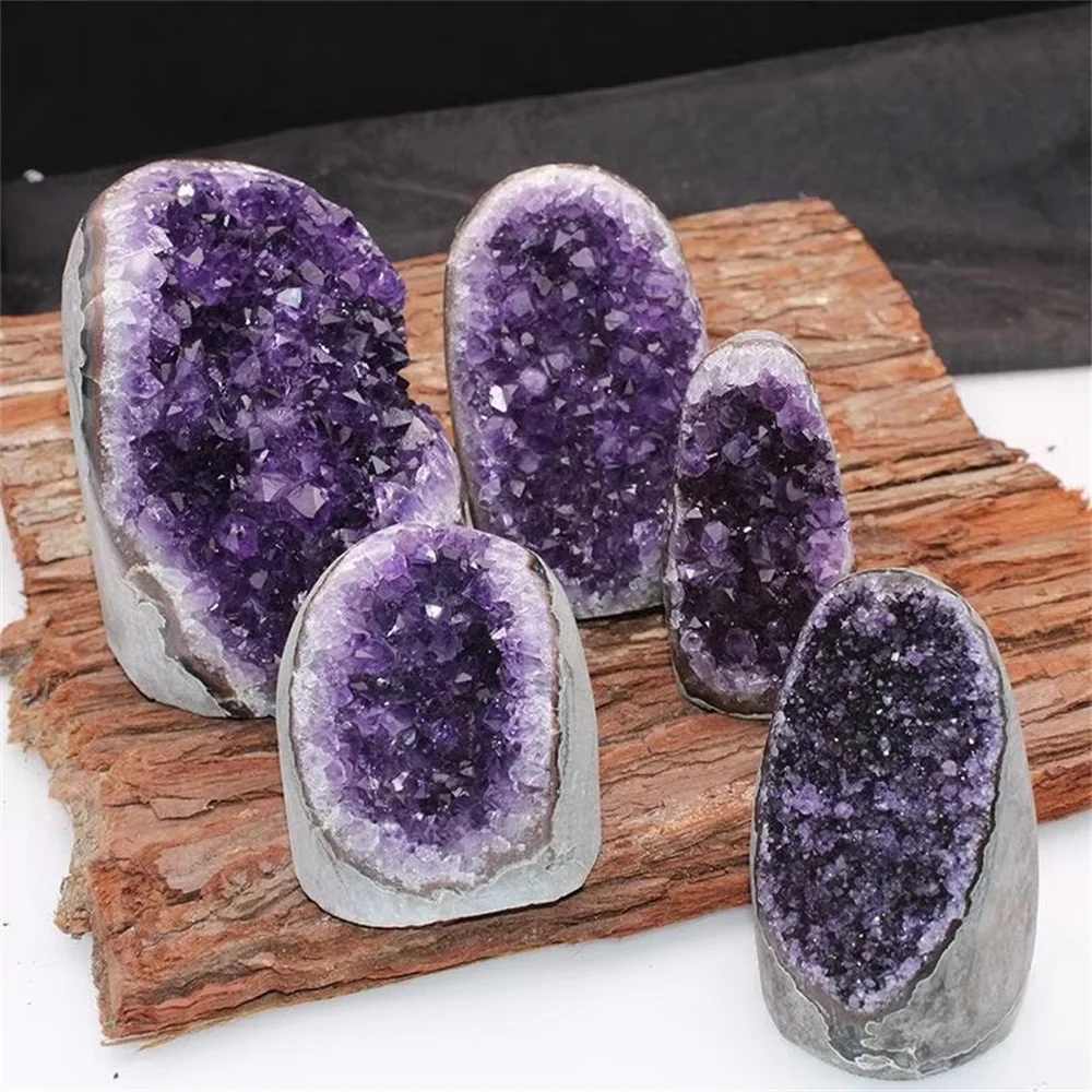 Healing Natural Amethyst Geodes Uruguay Crystal Cluster Brazil Quartz Mineral Specimen For Decoration