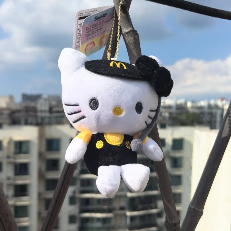 Sanrio Hello kitty Schlüssel bund Plüsch Spielzeug Puppe Schlüssel ring Rucksack Anhänger bequeme und weiche Mädchen Tasche Cartoon Plüsch Schlüssel anhänger