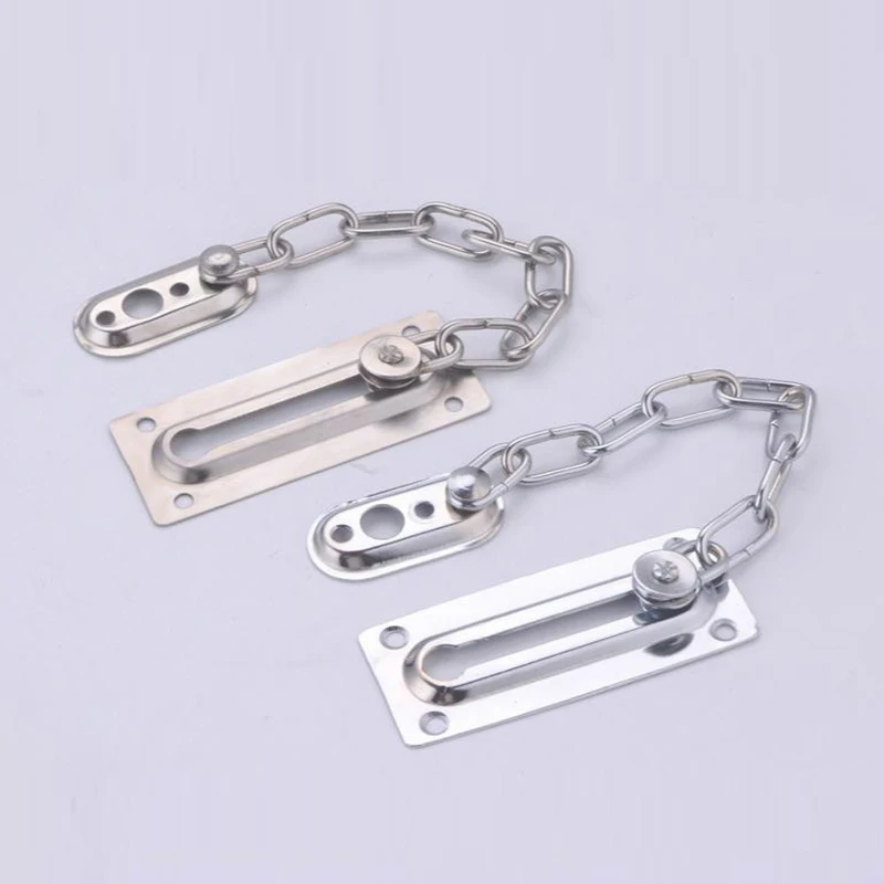 

1PCS Household Stainless Steel Anti-theft Door Chain Hotel Anti-theft Buckle Hotel Safety Lock Door Locking Iron Door Bolt