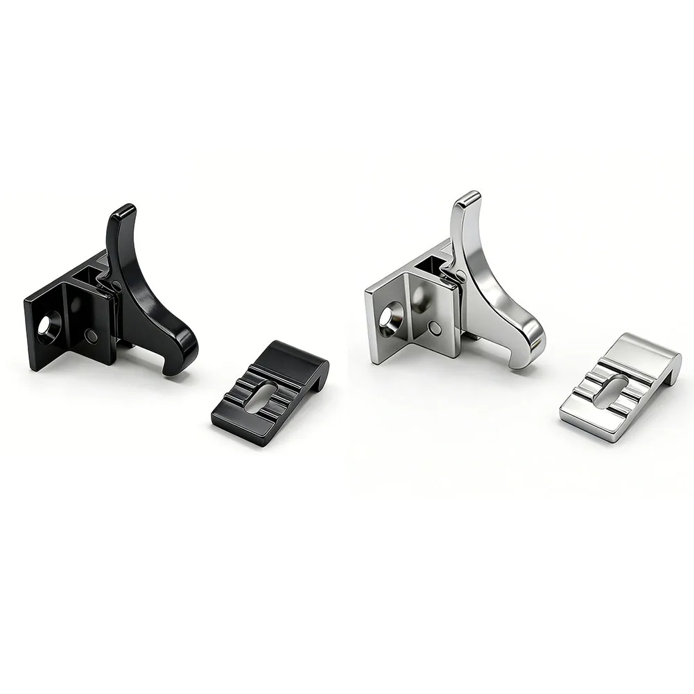 Solid Brass Extra Heavy Duty Elbow Latch For Cabinet Door Window Catch With Screws Polished Silver Metal Hardware