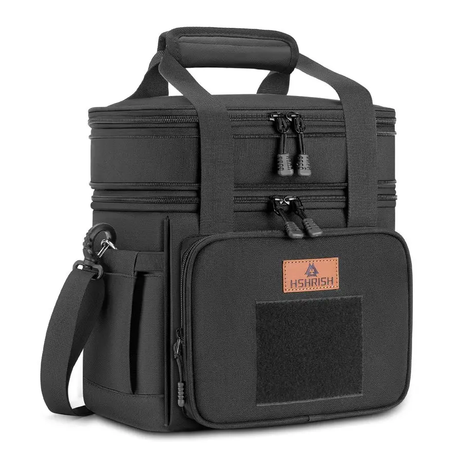 

Xlarge Expandable Tactical Lunch Box for Adults, Durable Leakproof Insulated Lunch Cooler Bag for Men Work Office Outdoor Picnic
