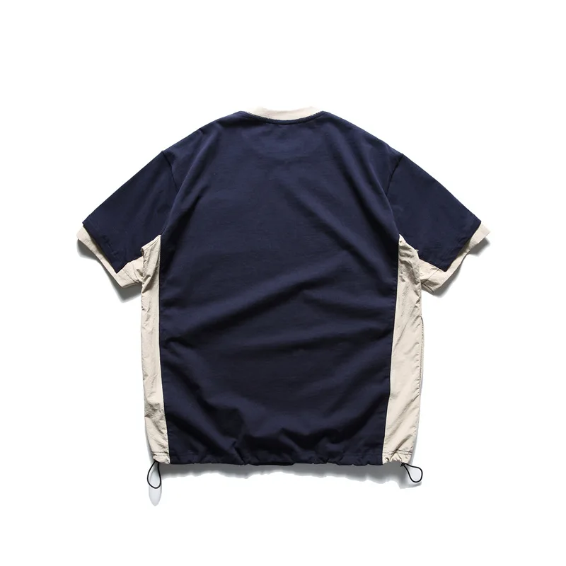 Summer New Japanese Trendy Cityboy Round Neck T-shirt Men's Outdoor Loose Short Sleeve Tops Neutral