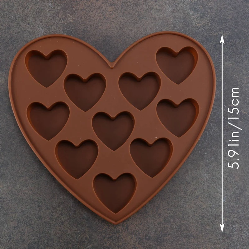 Nuevo 3 uds moldes de silicona con forma de corazón para hacer Chocolate, gelatina, pudín y jabón hecho a mano, moldes cuadrados de hielo con forma de corazón para verano