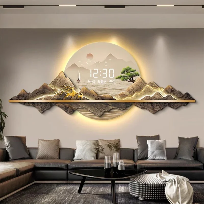 

Living Room Wall Clocks Led Art Mural Cute Luxury Xenomorph Restaurant Wall Watch Fashion Creative Horloge Murale Home Decor