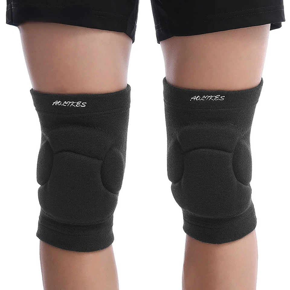 1 Pair Sports Thickening Knee Pads Volleyball Extreme Sports Kneepad Brace Support Dancing Yoga Elastic Knee Protector