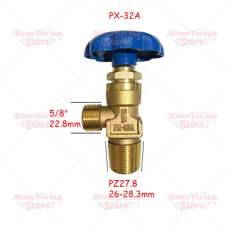 4L 40L Oxygen Valve QF-2 PZ19.2 PZ27.8 QF-2C PX-32A Argon Gas Cylinders Nozzle Steel Cylinder Head Cut-off Valve