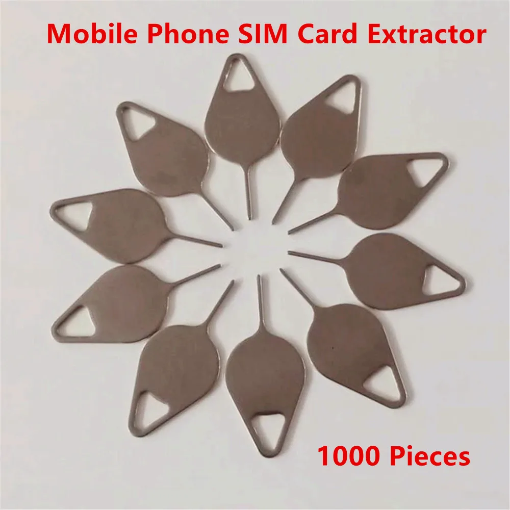 1000Pcs SIM Card Remover Practical SIM Card Tray Eject Pin Ultra-light Card Pin SIM Card Tray Ejector Needle for Smartphone