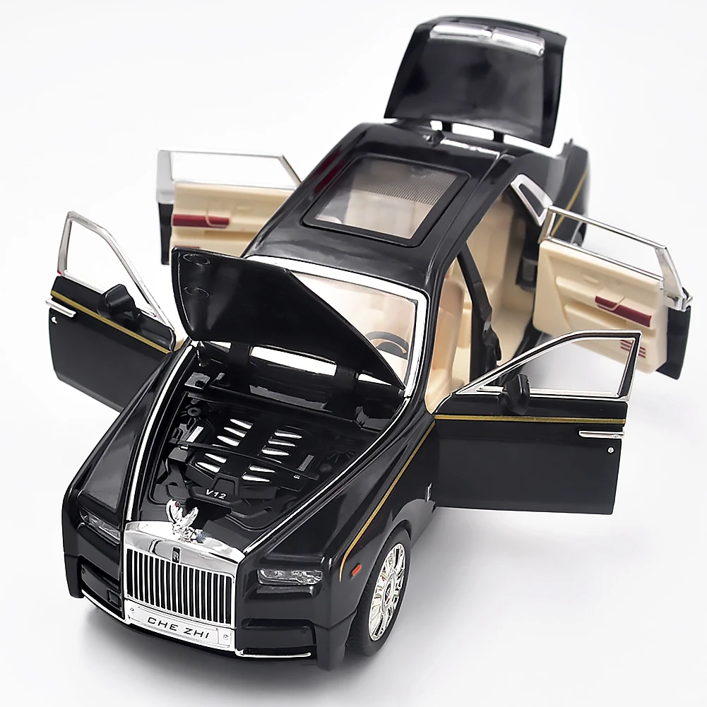 1/24 Phantom die-casting car model simulation metal car model with pull-back function 6 doors children's toys