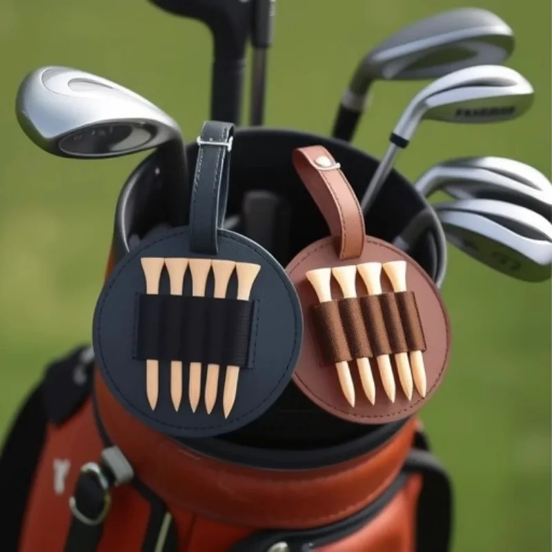 

Leather Golf Nail Storage Bag Golf Green Fork Deck Waist style Golf Nail Leather Cover Trendy Storage