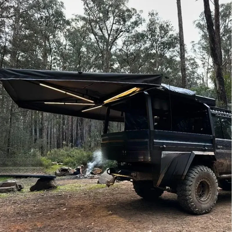 

270 Degree Car Awning Tent,With LED Light,Waterproof Tent,Large Free Standing Awning Side Wall,4x4 Offroad Roof Tent Car Awning