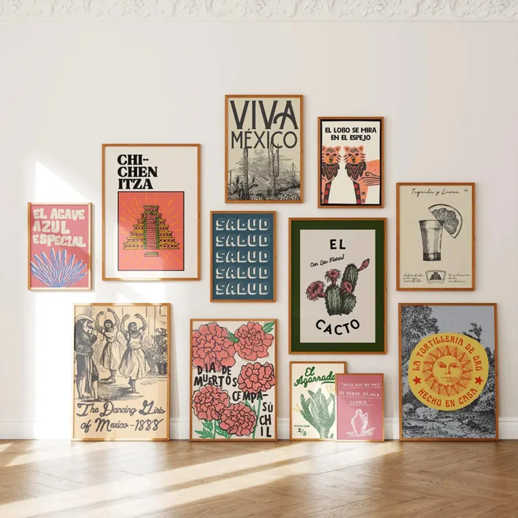 Retro-Wandkunstdruck im mexikanischen spanischen Stil, Leinwandgemälde, Poster, Bild für Wohnzimmer, Schlafzimmer, Heimdekoration