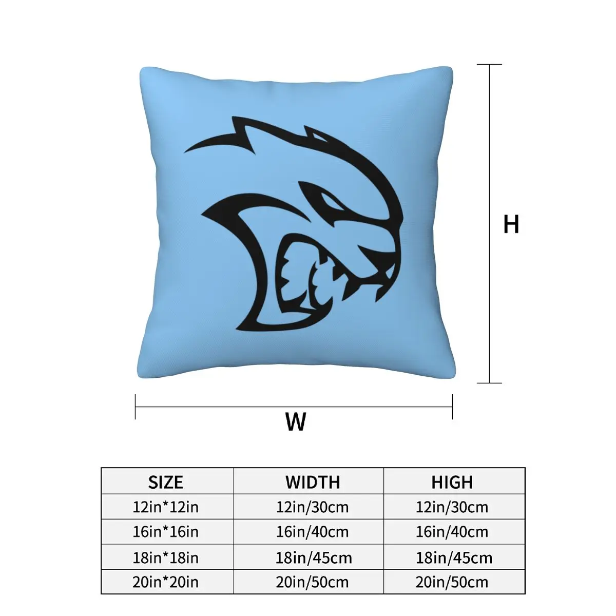 SRT Hellcat Demon Dodge Challenger Car Racing 2 pcs Square Pillowcase Pillow Cover Cushion Comfort Throw Pillow for Home Bedroom