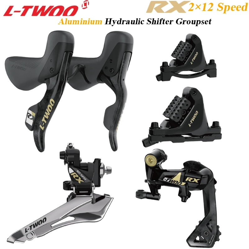 LTWOO RX 2X12 Speed Road Hydraulic Disc Groupset 12S Aluminium Shift Brake Levers Caliper Bicycle Derailleur Bike Parts Kits