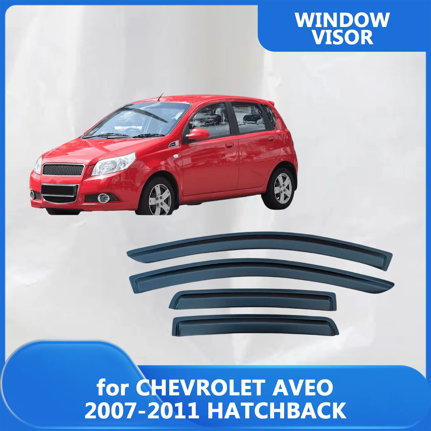 

Оконный козырек для CHEVROLET AVEO 2007 2008 2009 2010 2011, ветрозащитные дефлекторы, защита от дождя, дверной козырек, вентиляционные шторы, вентиляционный козырек