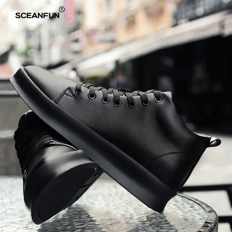 Men sneakers height increase shoes for men casual insole 6/8cm white black taller shoes male leisure sports plus size 37-44