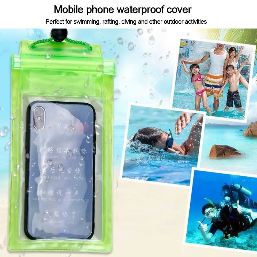 PVC Mobile Phone Covers Outdoor Waterproof Case Underwater Snow Transparent Sealed Bag Rainforest Swimming Pouch Dry Drying Bags