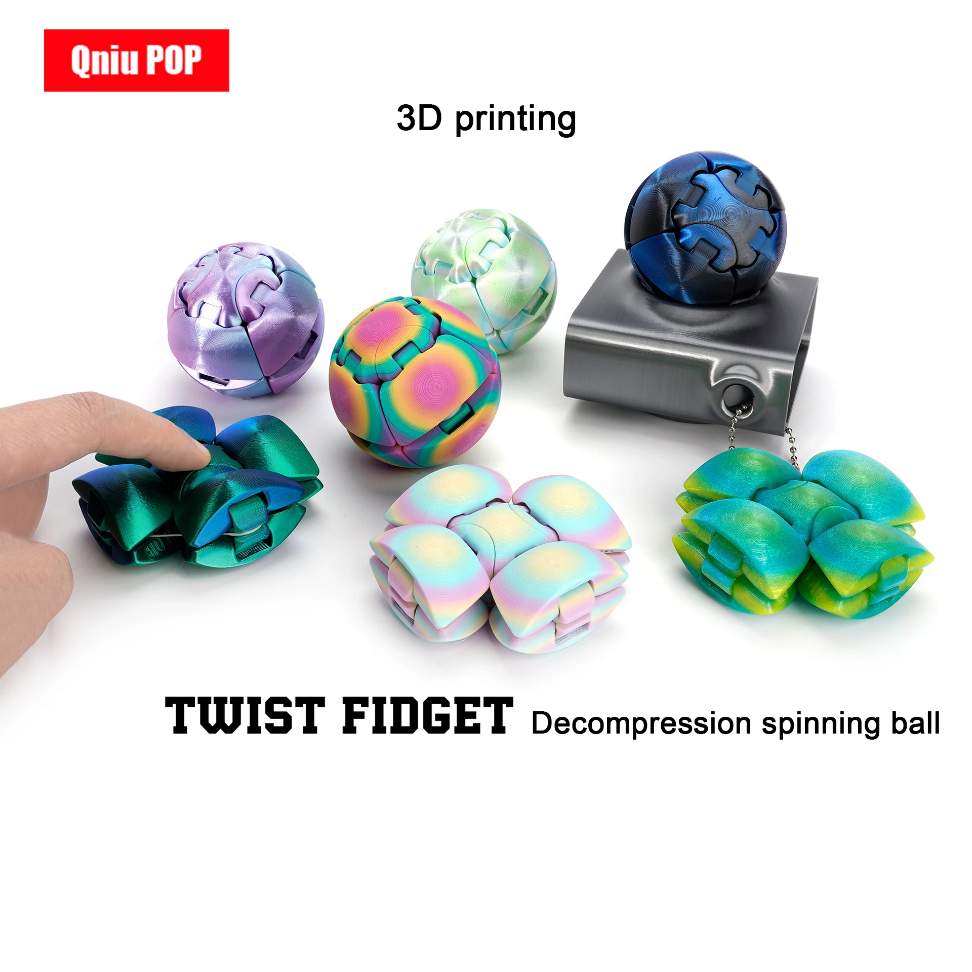 3D Printed Gear Ball, Rotating Ball, Movable Integrated Gear Ball, Puzzle Creative Gift, Decompression Tool