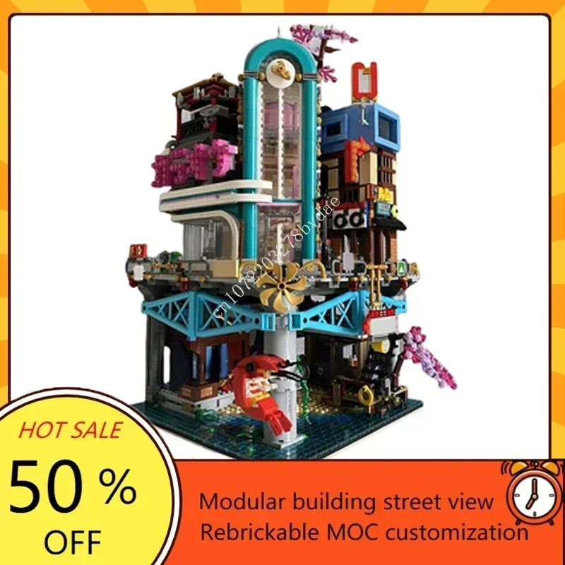 

4069PCS Karaoke Bar Custom MOC Creative street view Architecture DIY Education Assembly Puzzle Model Creative Toys Gifts