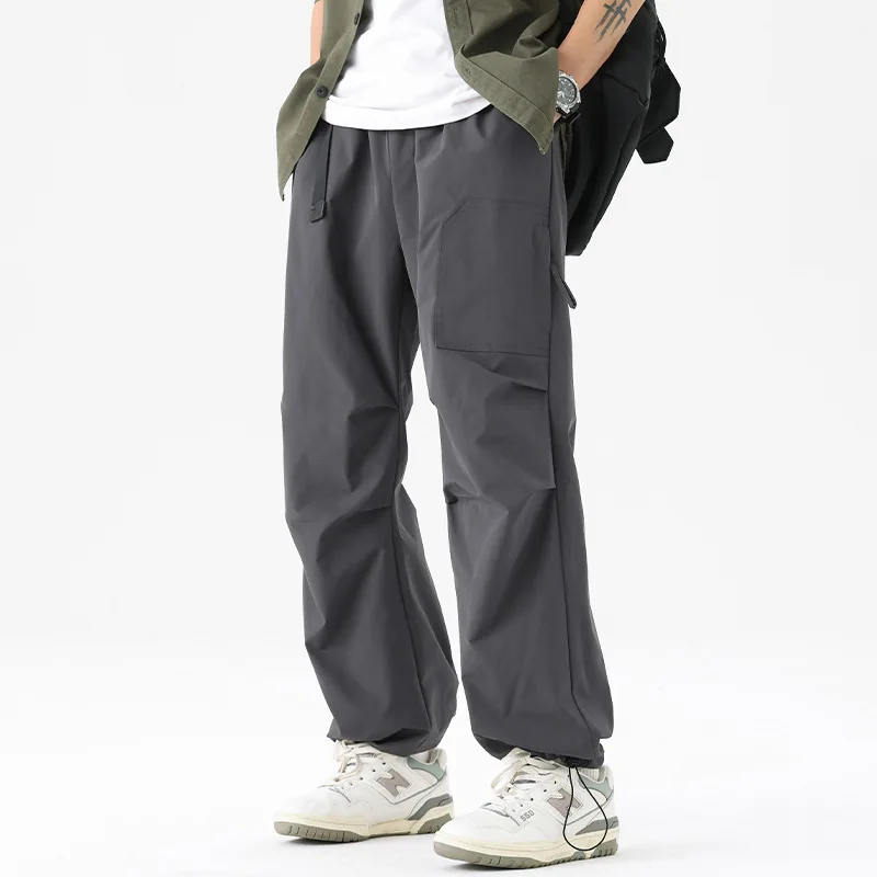 Anti-splashing Pants Men's Cargo Pants 2026 New Outdoor Mountaineering Loose Straight Tooling Casual Trousers
