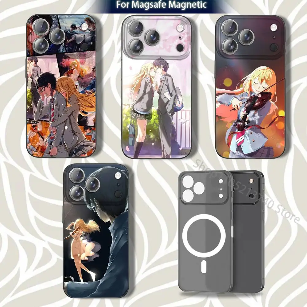 

Y-YourS AprilS L-Lie in Phone Case For iPhone 15,12,11,14,13,17,16,Plus,Air,Pro,Max,E,Mini for Magsafe Magnetic Frosted Grey