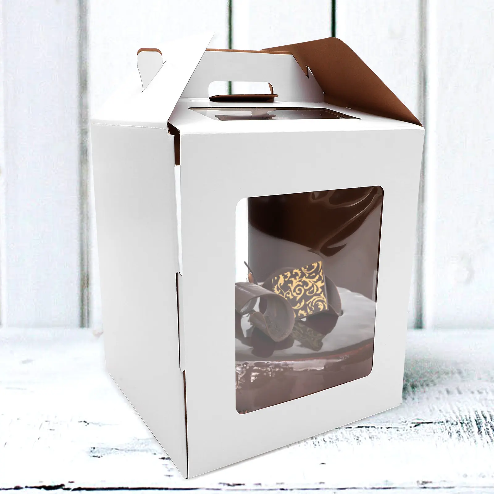 Tall Cake Box Reusable Cake Carrier Window Portable Storage For Birthday Wedding Bakery Dessert Container