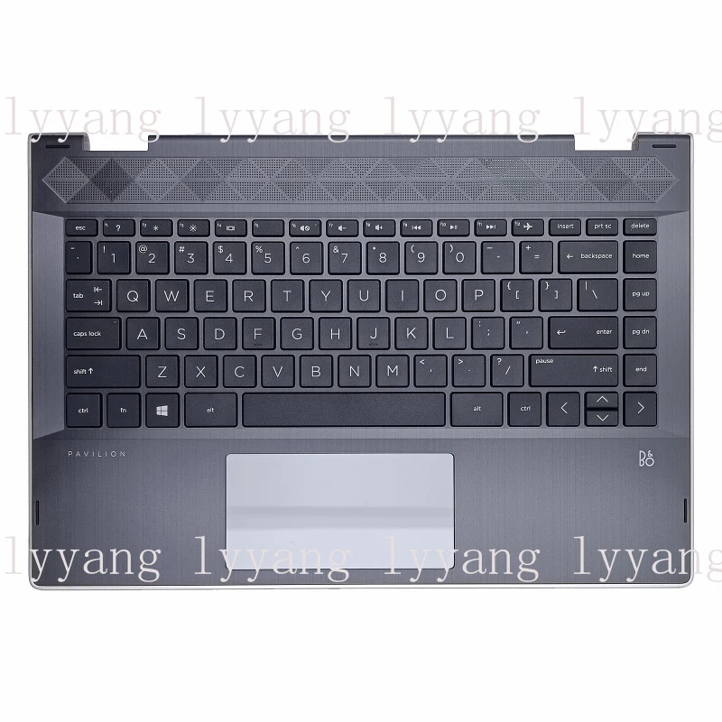

f 14'' For HP Pavilion X360 14-CD 14T-CD Palmrest w/ Non-backl Keyboard Gold bezel