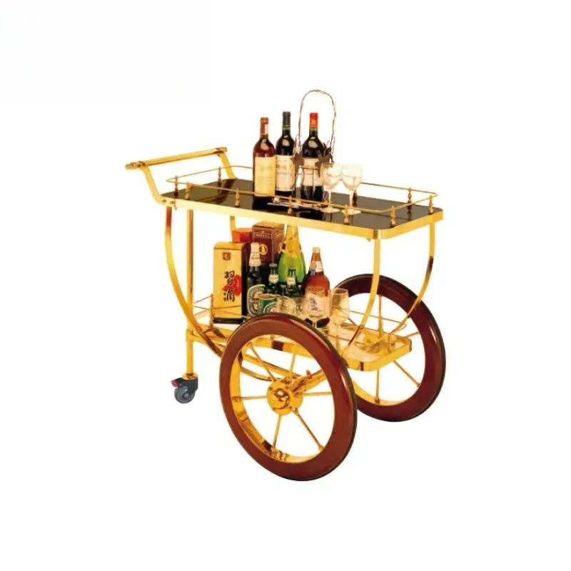 

Classic style hotel wine trolley wine cart is easy to use, practical and durable, good quality