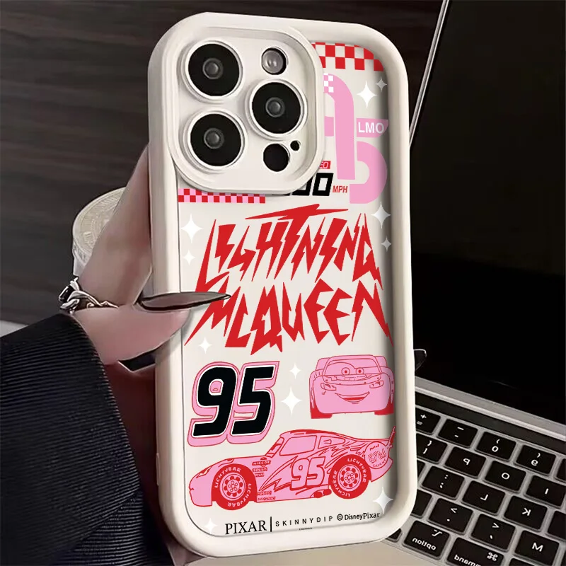 Funda de teléfono Cars Lightning McQueens para Motorola Moto Edge G15 G24 50 G35 G05 G34 E14 G75 G PLAY G85 60 40 Neo Pro 4G 5G TPU suave