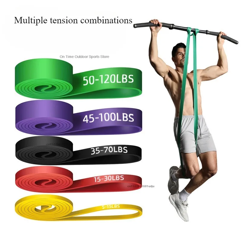 Workout Pilates Latex Resistance Band Exercise Elastic for Sport Strength Pull Up Assist Heavy Duty Fitness Equipment Tough Pull