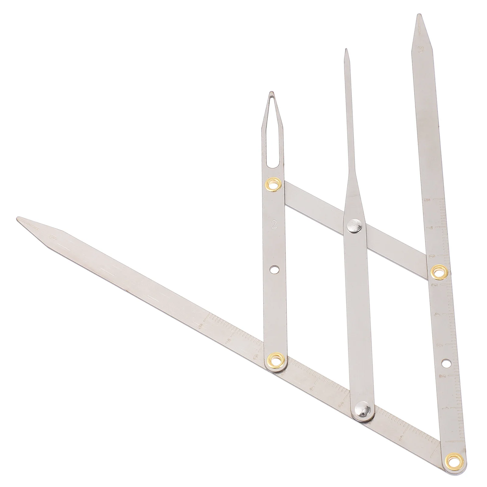 Wenkbrauwmeetliniaal Verstelbaar metalen wenkbrauwpositioneringsgereedschap voor nauwkeurige vormgeving Draagbare lichtgewicht make-up meten