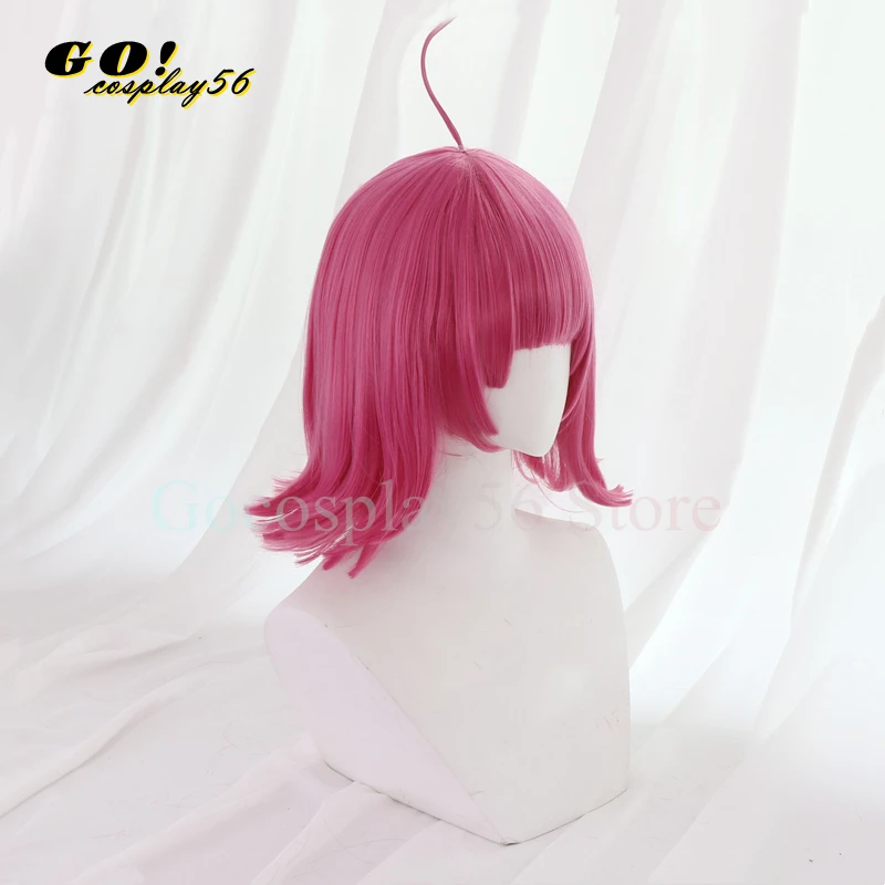 Tennouji Rina Cosplay Wig Short Straight Pink Hair PDP School Idol Festival ALL STARS Role Play Tennoji Rina Headwear