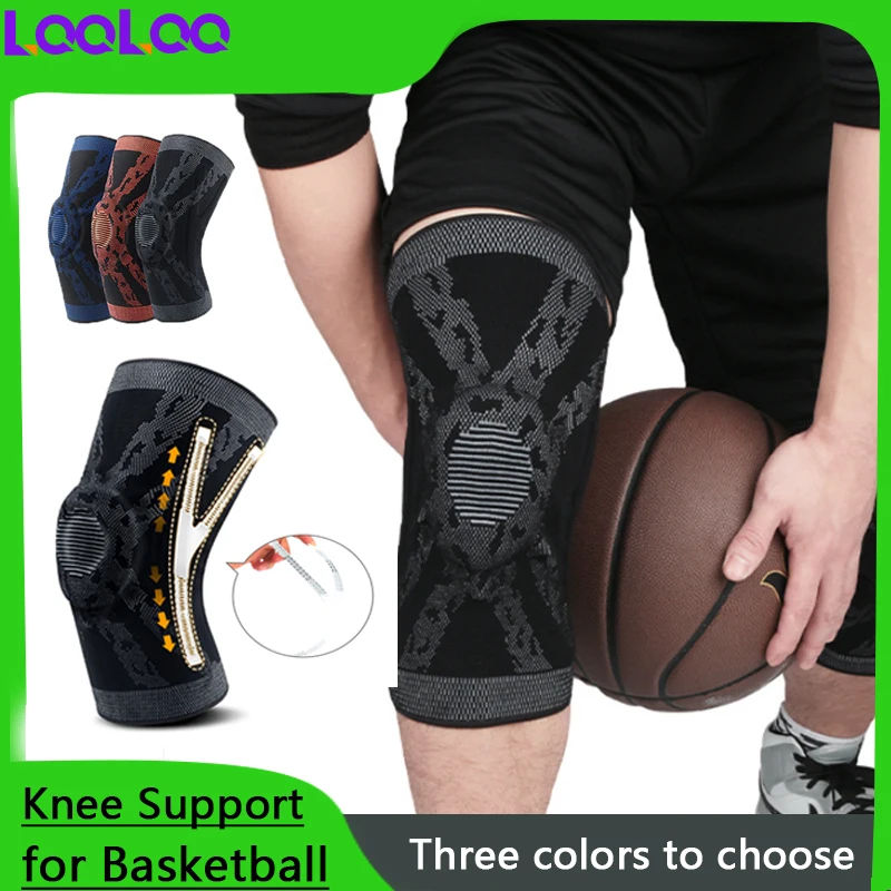 

1Pcs Knee Brace Compression Sleeve, Elastic Knee Wraps Patella Stabilizer with Silicone Gel Spring Support for Meniscus Tear