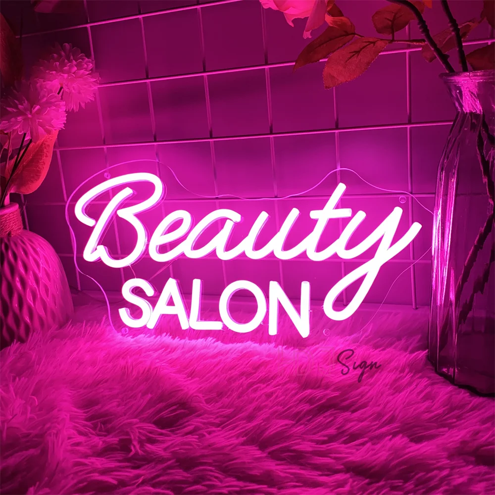 Beauty Salon Neon Led Signs Beauty Room Wall Art  Decor Nails Hair Salon LED Neon Lights USB Manicure Studio Bussiness Signs