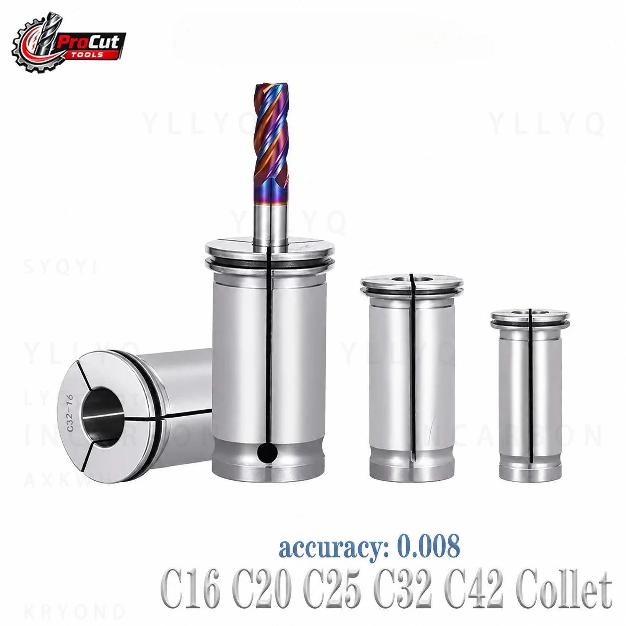 BT30 BT40 BT50 HSK63A Powerful Collet Tool Holder, C16 C20 C25 C32 C42 SC32 High Strength Collet Chuck for CNC Machining