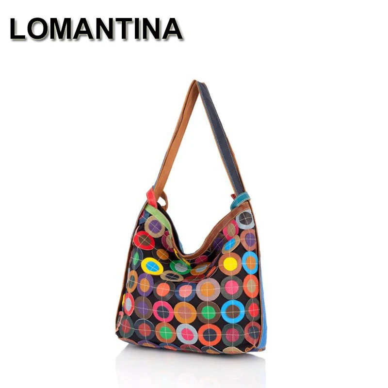 LOMANTINA Women\'s Hobo Bag Designer Zipper Purses Colorful Handbags Lady Fashion Shoulder Bag Real Leather Casual Hobos