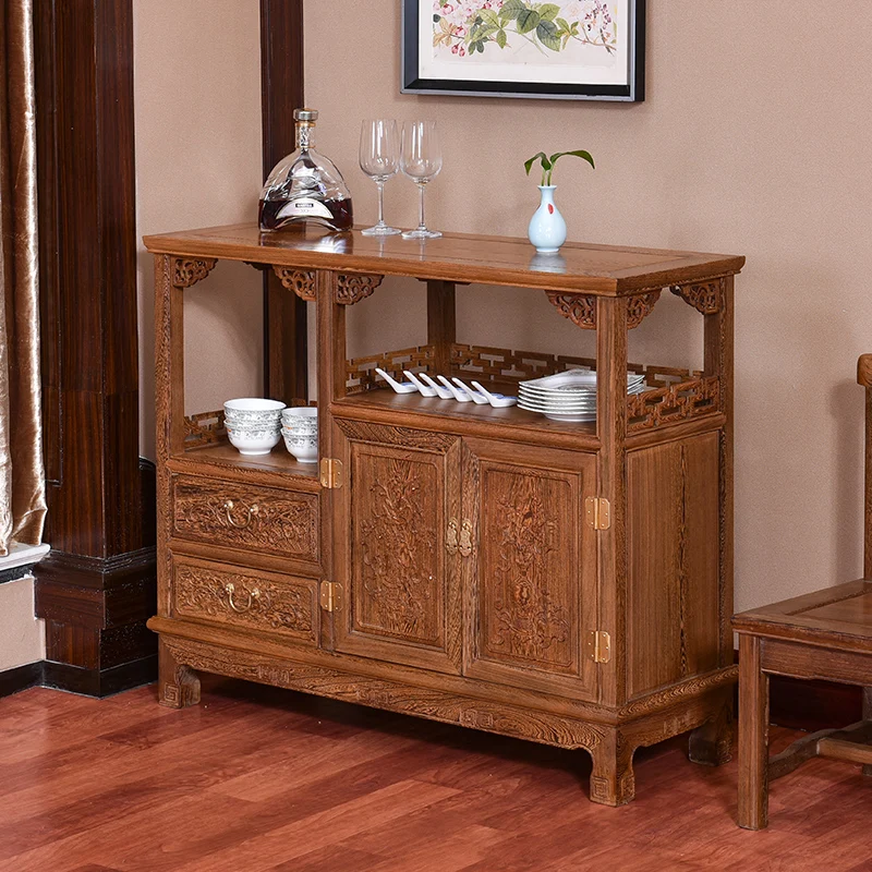 

Kitchen tea cupboard dining room pantry cupboard solid wood cupboard living room Chinese locker chicken wing wood meal