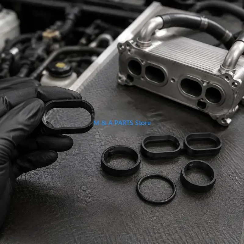 U1JF Oil Adapter Gasket 68191356AA for Select 3.2L 3.6L Service, 7 Piece Set