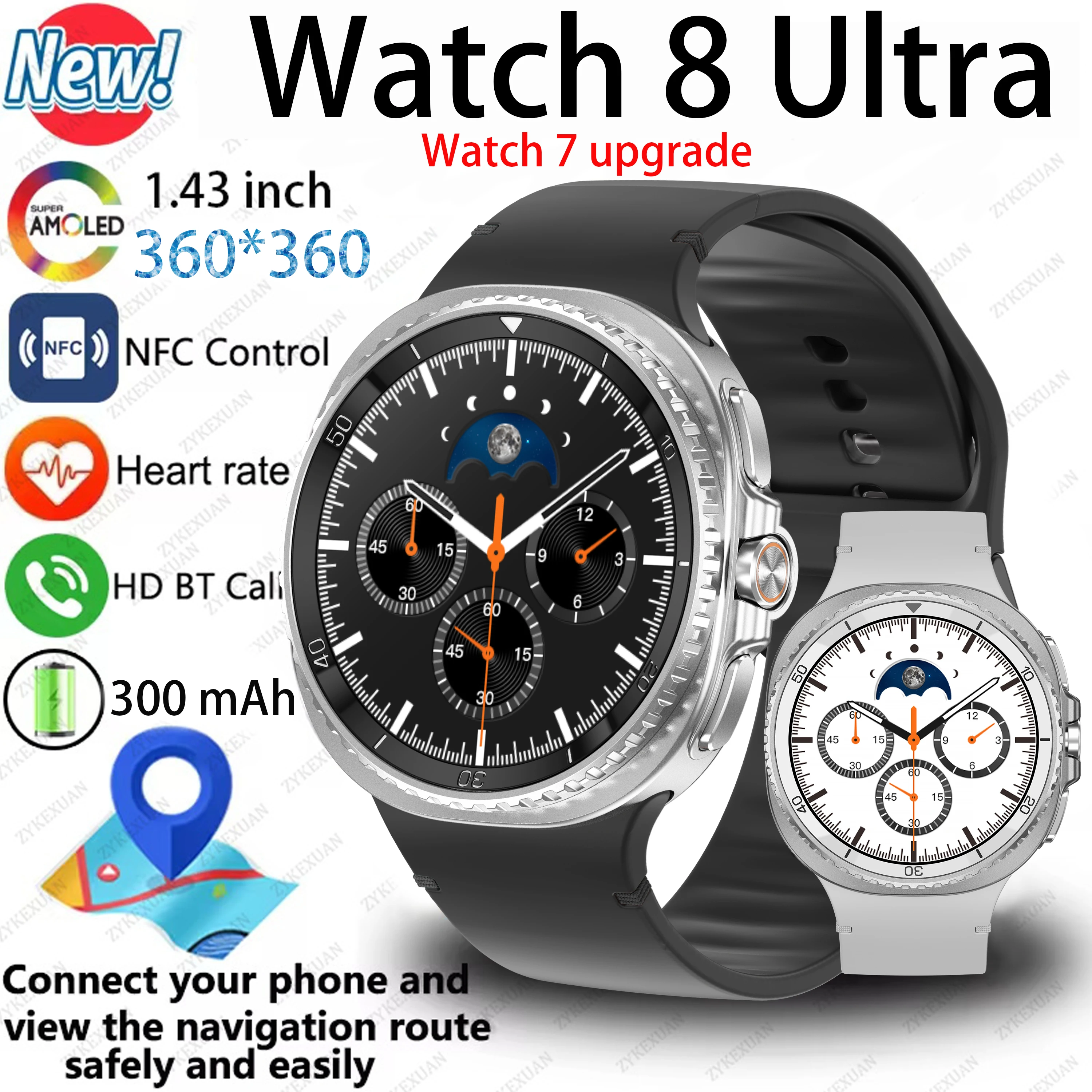 

2025 Новинка для Galaxy Watch 8 Классические Смарт-часы Мужские GPS NFC Bluetooth-вызов 47 мм AMOLED Фитнес Спортивный трекер Здоровье Смарт-часы