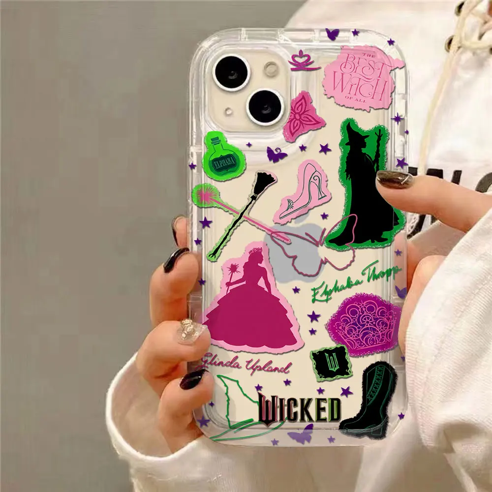 W-Wicked Part One Movie G-Glinda Phone Case for Samsung Galaxy S25 S24 S23 S22 S21 S20 Note20 Ultra Plus 4G 5G Clear Back Cover - náhled 3
