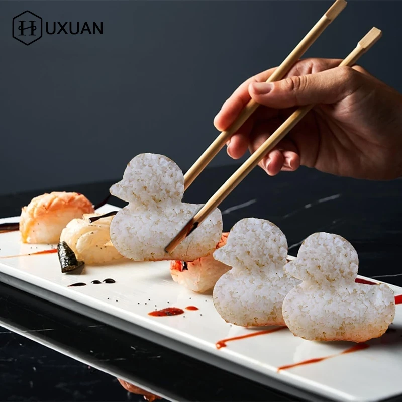 1Pc Duck Rice Mold DIY Snowball Maker Rice Ball Mold With Handle Winter Snow Toys Cute Animal Rice Shaper For Kids And Adults