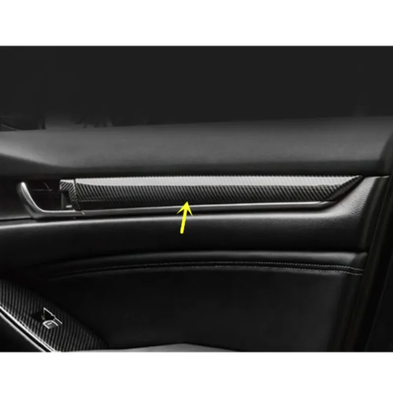 

For Honda Accord 10th 2018 2019 2020 2021 2022 Car Body Detector Armrest Handrail Inner Door Bowl Handle Trim Strip 4PCs
