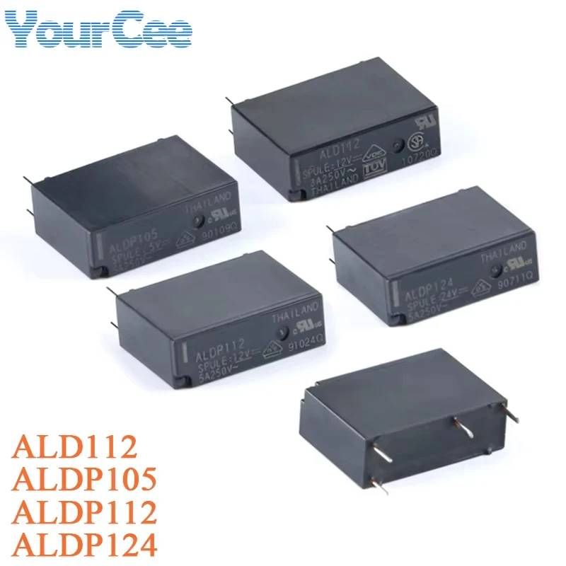 5pcs/1pc Relay ALDP105 ALDP112 ALDP124 ALD112 5V 12V 24V 5A a Group of Normally Open NO 4 Pins