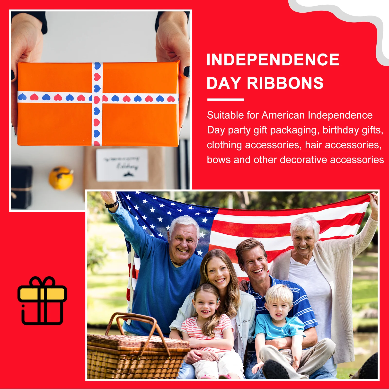 

3 Pcs Decor Decorative Webbing White Ribbon Bow Knot Ribbons Burlap Independence