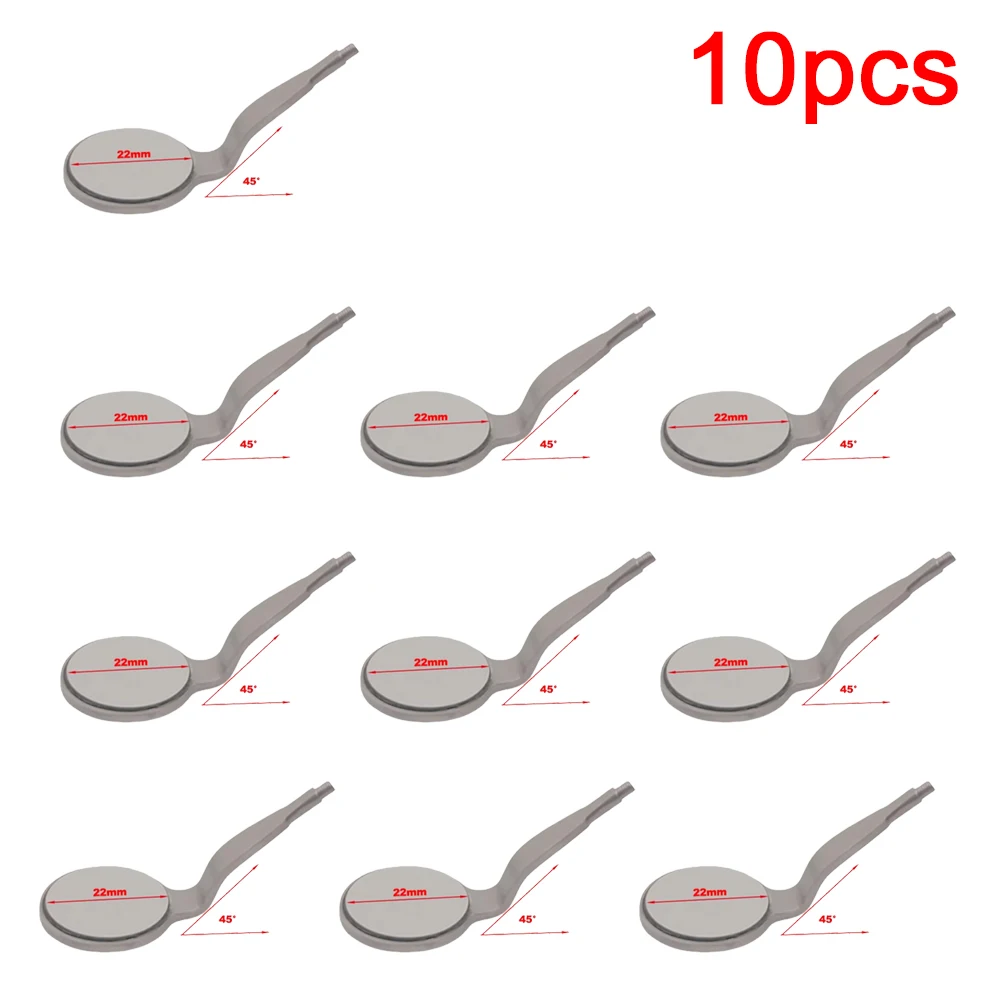 10pcs Dental Mouth Mirror Anti-Fog Scratch-Resistant Rhodium Coated High-Quality for Dentists & Clinics Tools