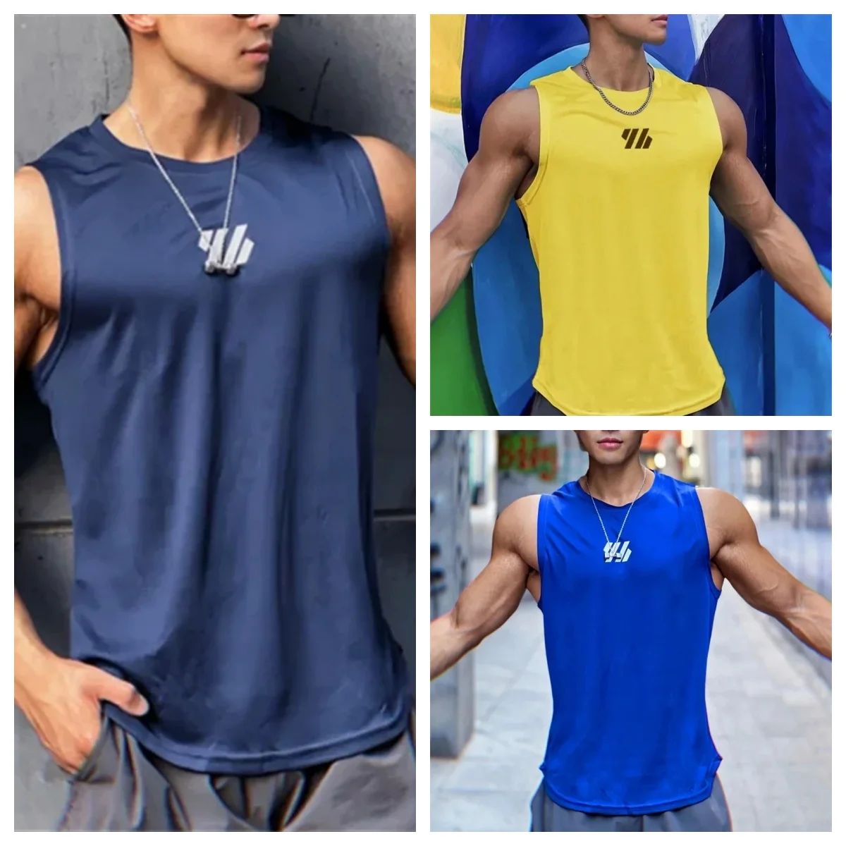 2024 newest Summer Gym Vest High Quality mesh Shirt Sleeveless T-shirts Men Tank Tops basketball running Fitness Sports Vest men