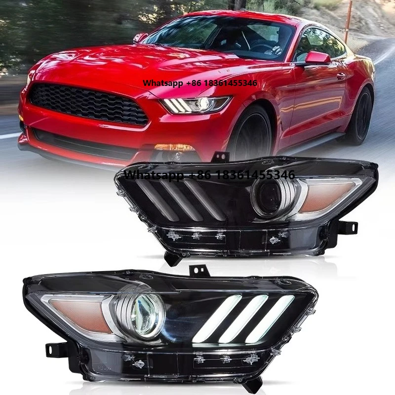 

For Mustang Factory Wholesale Full LED Headlights Car HeadLight Assembly 2015 2016 202017 Head Lamp