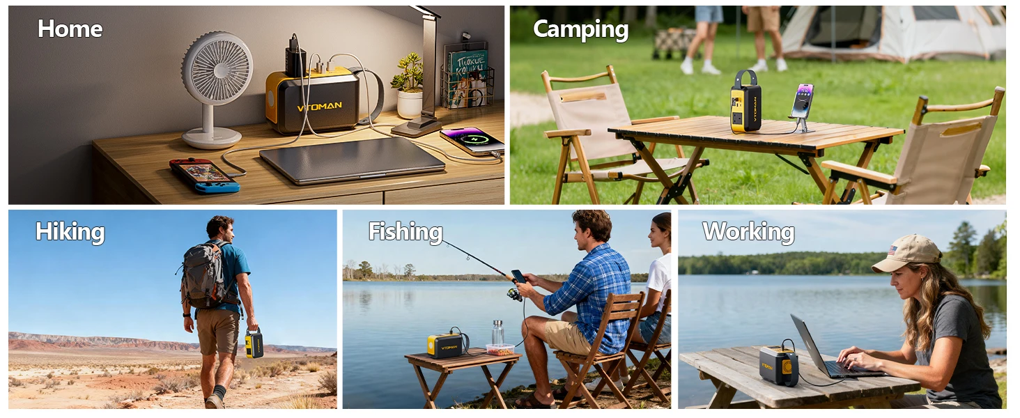 Tragbare Powerstation 88.8Wh LiFePO4 | 100W AC Ausgang | PD65W USB‑C | Camping Notstromversorgung – Detail 12