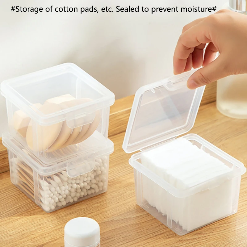 With Cover Swabs Cosmetic Organizer Storage Box Desktop Dust-Proof Makeup Removal Cotton Lipstick Cosmetics Organization Holder