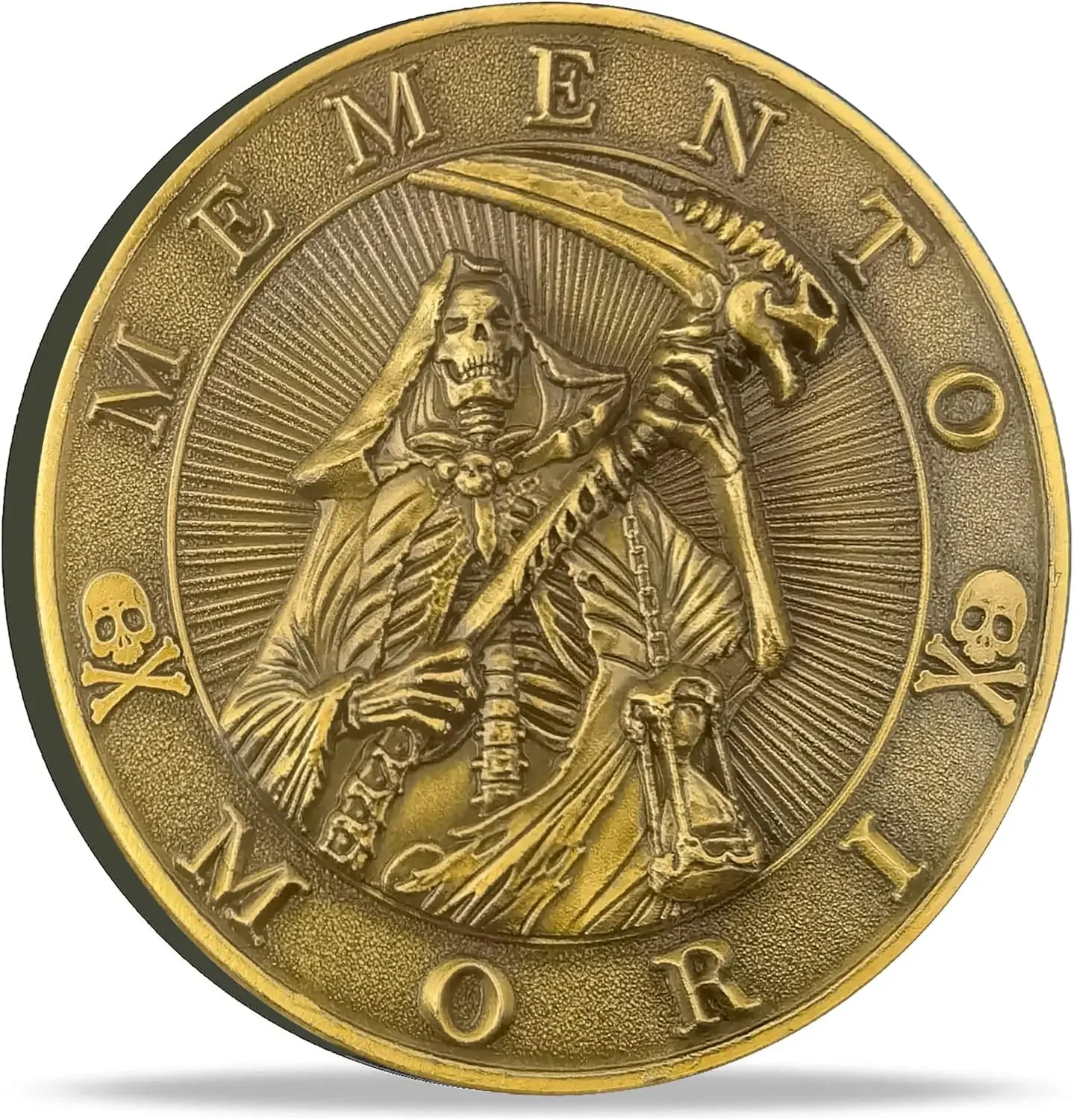 Memento Mori Carpe Diem Coin Stoic Reminder Token Skull Challenge Coin