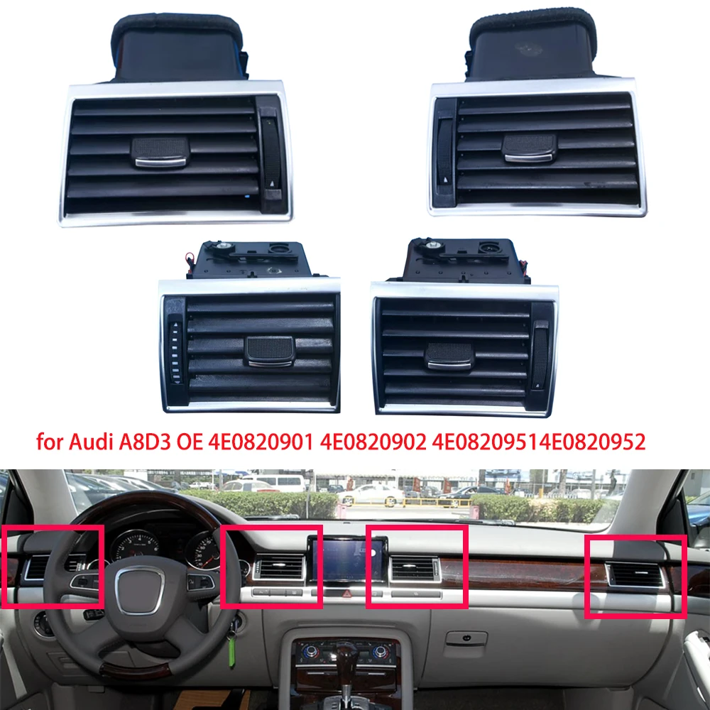 

Original instrument panel air outlet for Audi A8D3 Original German parts OE 4E0820901 4E0820902 4E08209514E0820952